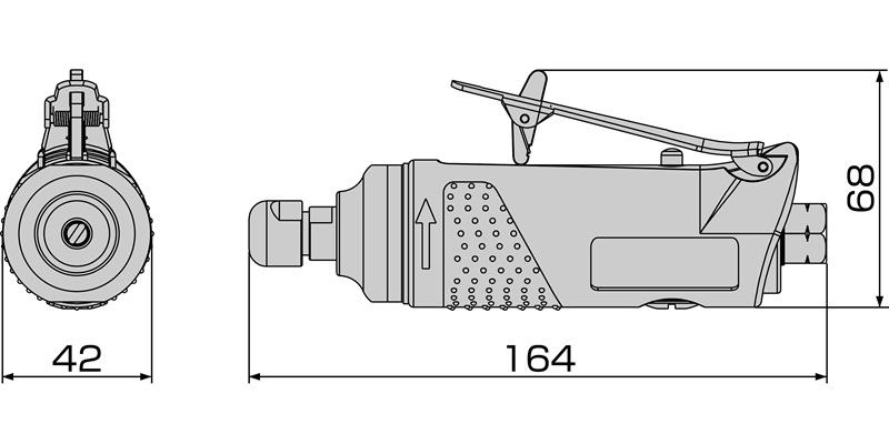 Thông số kỹ thuật máy mài khí nén TONE AGR01